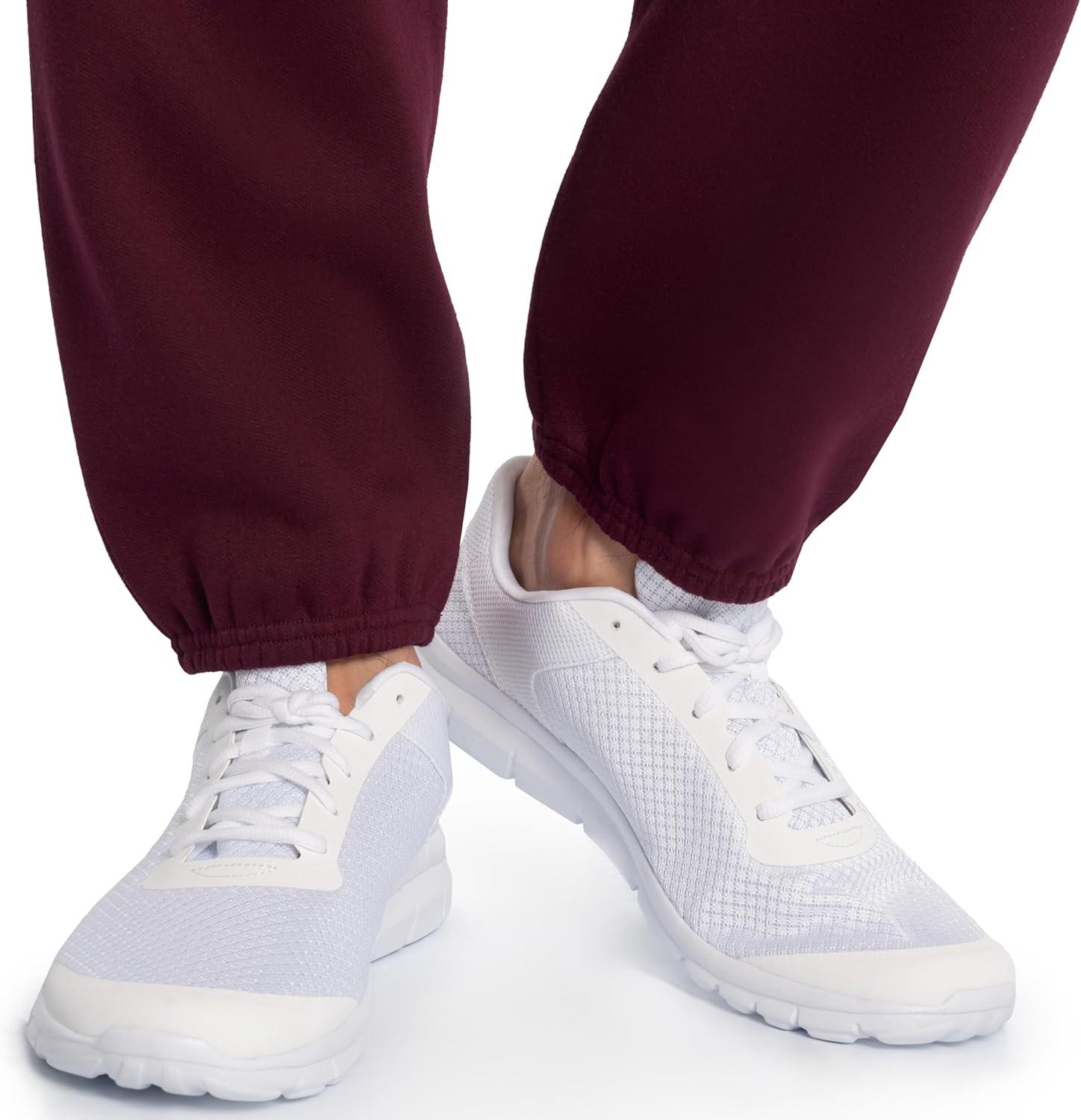 imageFruit of the Loom Eversoft Fleece Elastic Bottom Sweatpants with Pockets Relaxed Fit Moisture Wicking BreathableMaroon