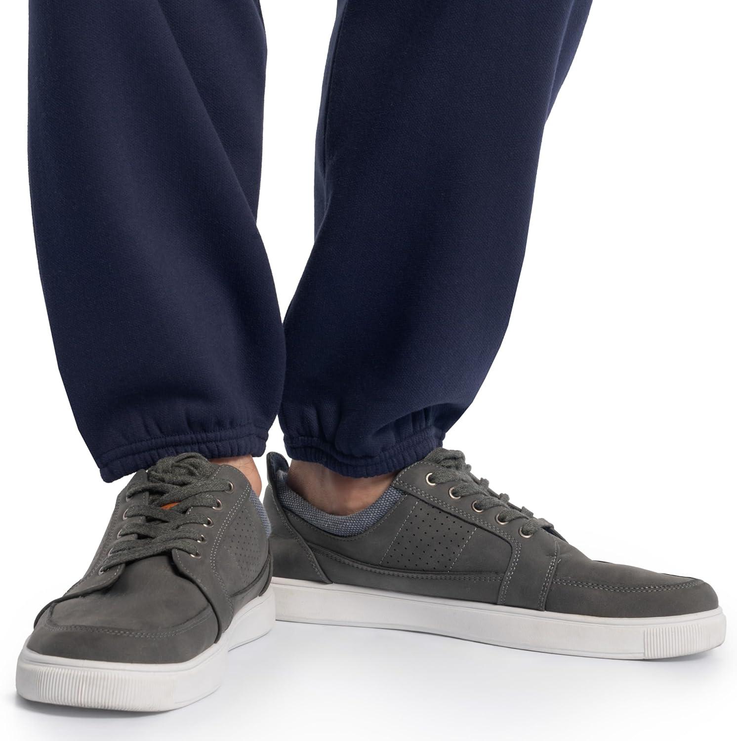 imageFruit of the Loom Eversoft Fleece Elastic Bottom Sweatpants with Pockets Relaxed Fit Moisture Wicking BreathableNavy