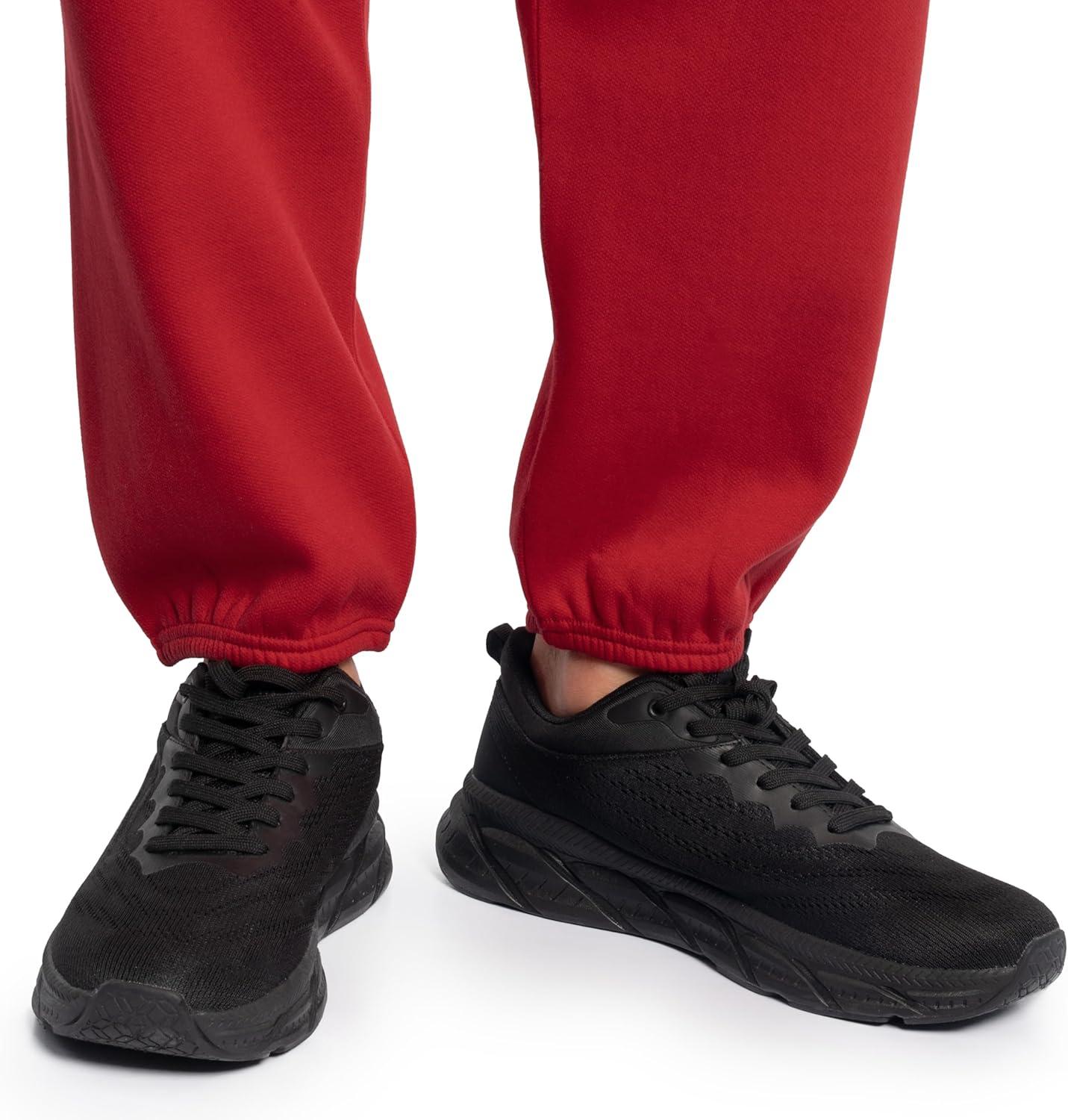 imageFruit of the Loom Eversoft Fleece Elastic Bottom Sweatpants with Pockets Relaxed Fit Moisture Wicking BreathableRed
