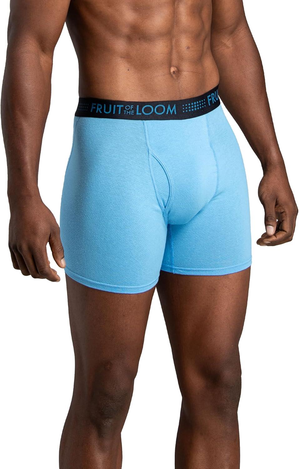 imageFruit of the Loom Mens Breathable Boxer Briefs Moisture Wicking Underwear Assorted Color MultipacksCotton Mesh Colors May Vary