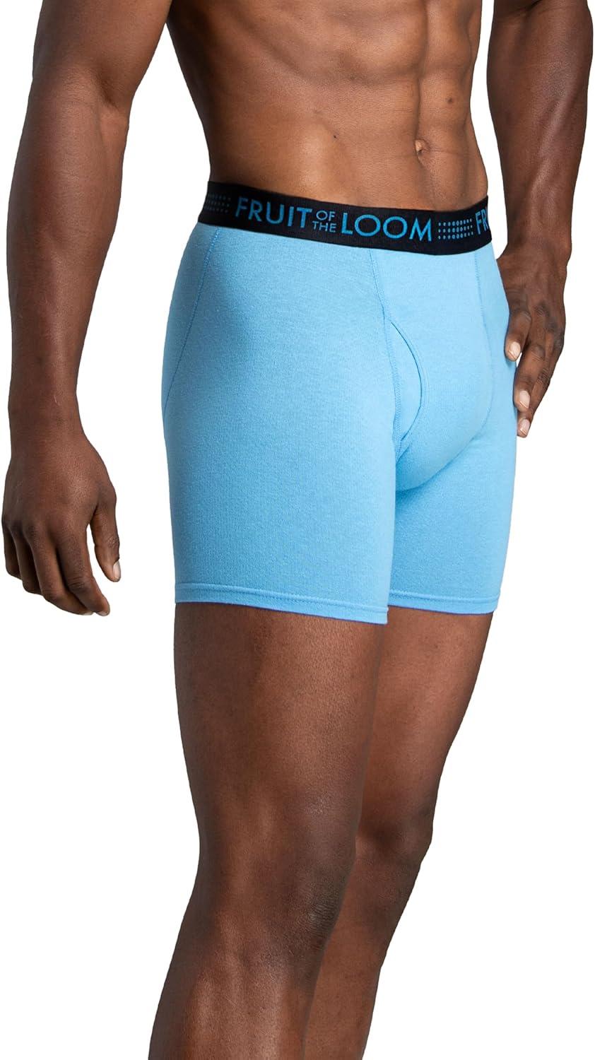 imageFruit of the Loom Mens Breathable Boxer Briefs Moisture Wicking Underwear Assorted Color MultipacksCotton Mesh Colors May Vary
