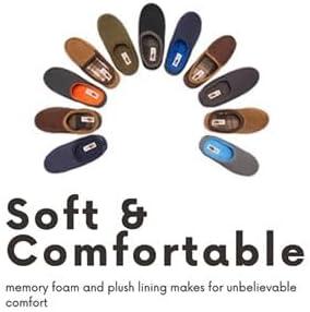 imageFruit of the Loom Mens Memory Foam Slippers Microsuede Clogs IndoorOutdoor Machine Washable Zapatillas CmodasBlack