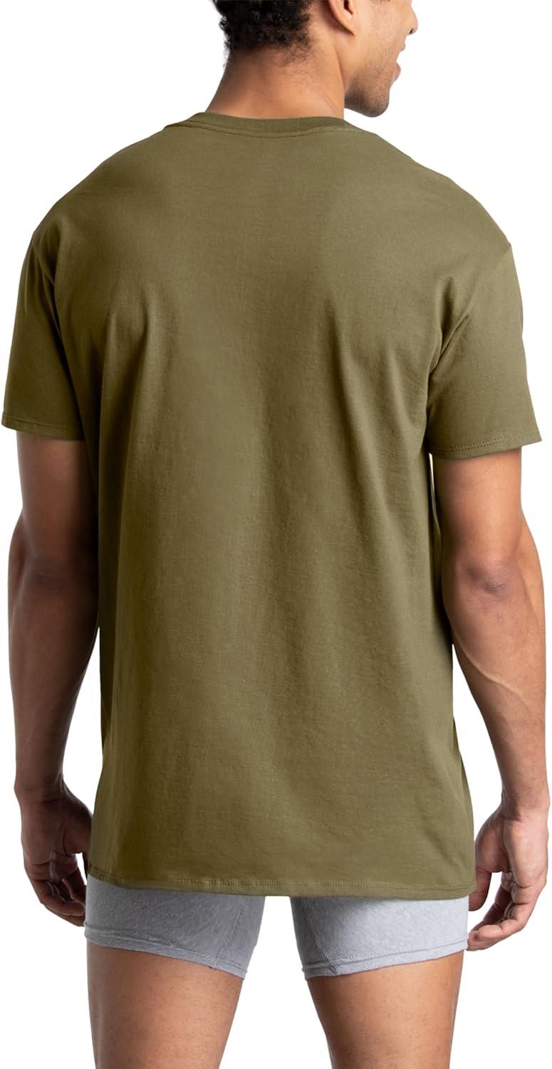imageFruit of the Loom Mens Pocket Tee Undershirts Moisture Wicking ampamp Tag Free Short Sleeve Pocket TShirtsAssorted Earth Tones  6 Pack  Pocket