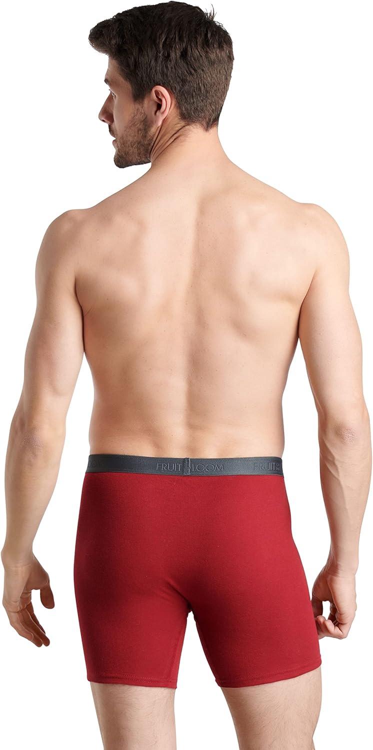 imageFruit of the Loom Mens Premium Cotton Underwear  TagFree  Also Available in Big ampamp TallBoxer Brief  8 Pack  Assorted