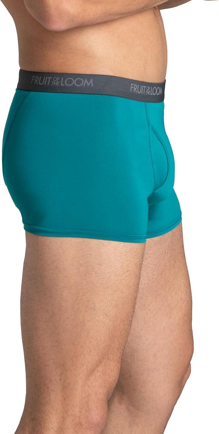 imageFruit of the Loom mens 4way Stretch Boxer Briefs Lightweight ampamp Moisture Wicking Underwear Long Leg Regular Leg ampamp TrunkTrunk Micro Stretch Colors May Vary