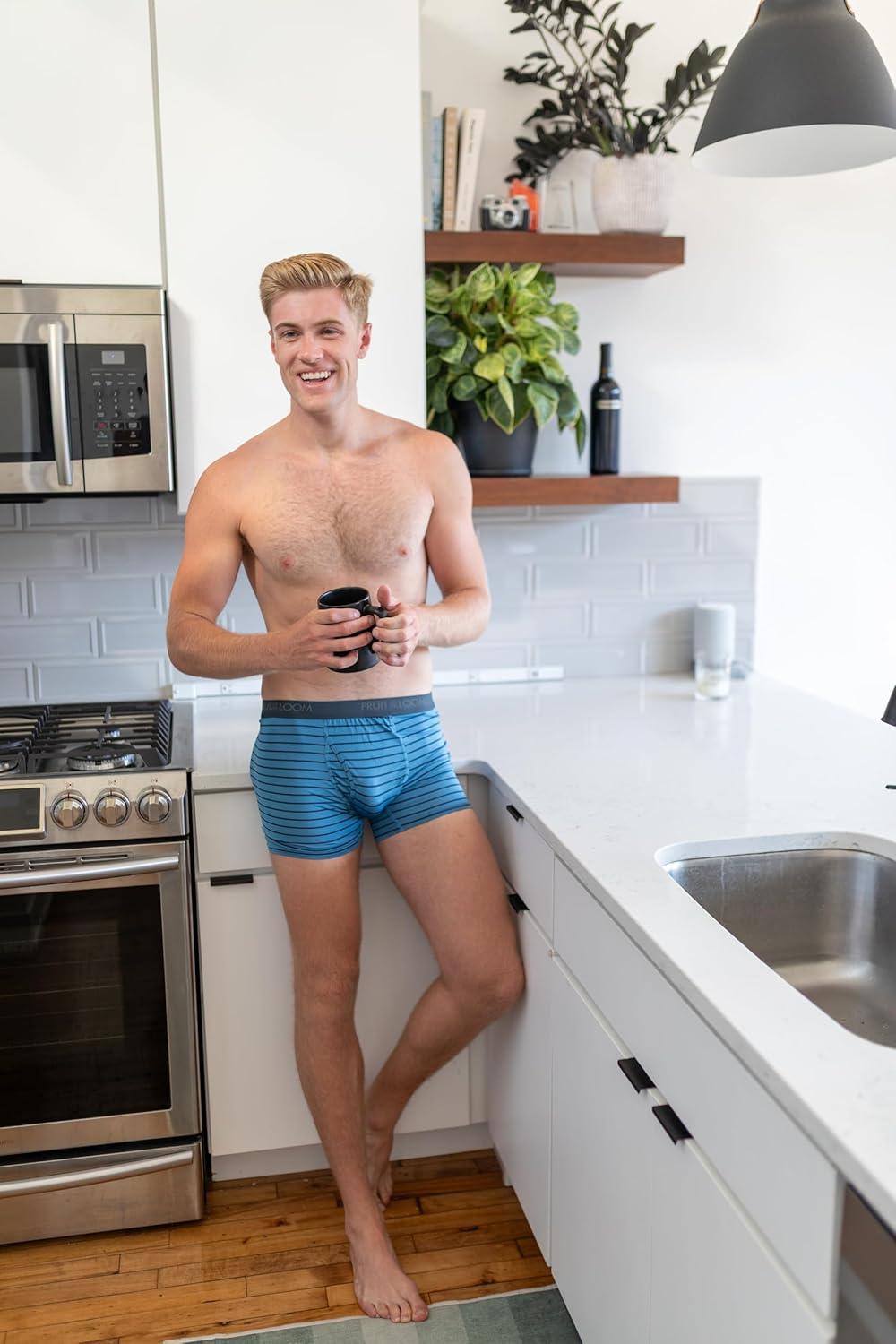 imageFruit of the Loom mens 4way Stretch Boxer Briefs Lightweight ampamp Moisture Wicking Underwear Long Leg Regular Leg ampamp TrunkTrunk Micro Stretch Colors May Vary