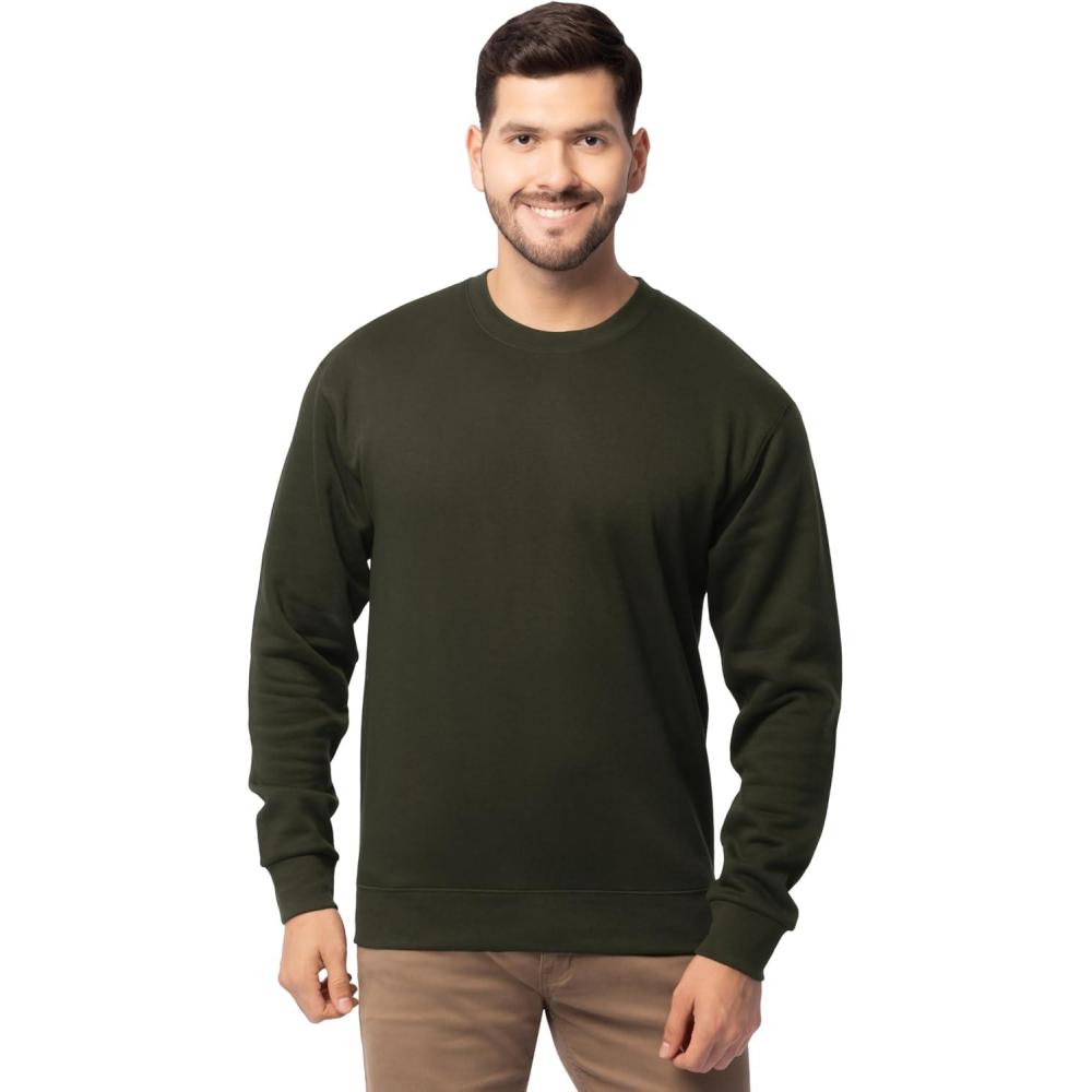 imageFruit of the Loom Mens Eversoft Fleece Crewneck Sweatshirts Moisture Wicking ampamp Breathable Sizes S4xDuffle Bag Green