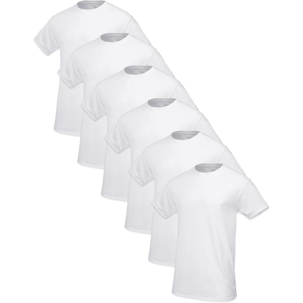 imageFruit of the Loom Mens Premium Big ampamp Tall UndershirtsTall Man Crew 6 Pack White