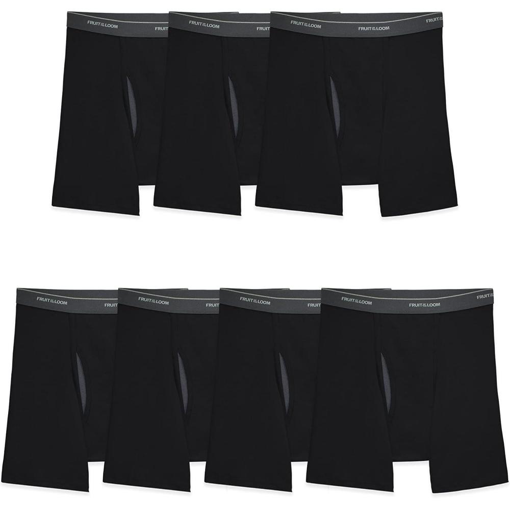 imageFruit of the Loom mens Coolzone Boxer Briefs Moisture Wicking ampamp Breathable Assorted Color Multipacks7 Pack  Black