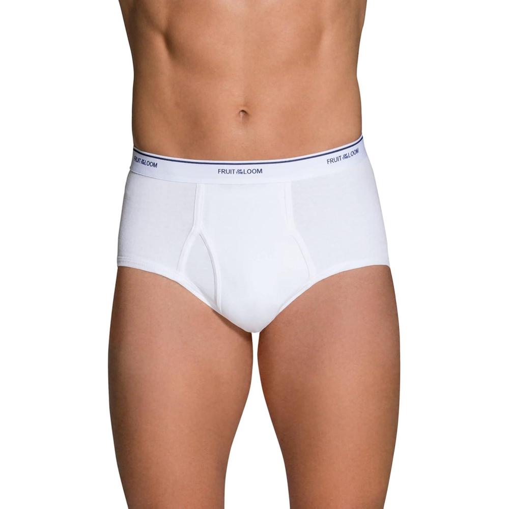 imageFruit of the Loom mens Underwear Briefs Tag Free ampamp Moisture Wicking Assorted Color Multipacks216 Pack White