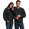 Fruit of the Loom Eversoft Fleece Crewneck Sweatshirts, Moisture Wicking & Breathable, Sizes S-4X(2 Pack – Black Heather/Grey Heather)