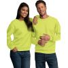 Fruit of the Loom Eversoft Fleece Crewneck Sweatshirts, Moisture Wicking & Breathable, Sizes S-4X(2 Pack – Safety Orange/Safety Green)