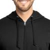Fruit of the Loom Eversoft Fleece Full Zip Hoodie Sweatshirt(Black Full Zip)