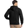 Fruit of the Loom Eversoft Fleece Full Zip Hoodie Sweatshirt(Black Full Zip)