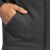 Fruit of the Loom Eversoft Fleece Full Zip Hoodie Sweatshirt(Black Heather Full Zip)