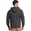 Fruit of the Loom Eversoft Fleece Full Zip Hoodie Sweatshirt(Black Heather Full Zip)