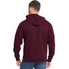 Fruit of the Loom Eversoft Fleece Full Zip Hoodie Sweatshirt(Maroon Full Zip)