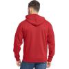 Fruit of the Loom Eversoft Fleece Full Zip Hoodie Sweatshirt(Red Full Zip)