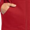 Fruit of the Loom Eversoft Fleece Full Zip Hoodie Sweatshirt(Red Full Zip)