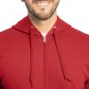 Fruit of the Loom Eversoft Fleece Full Zip Hoodie Sweatshirt(Red Full Zip)