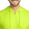 Fruit of the Loom Eversoft Fleece Full Zip Hoodie Sweatshirt(Safety Green Full Zip)