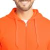 Fruit of the Loom Eversoft Fleece Full Zip Hoodie Sweatshirt(Safety Orange Full Zip)