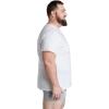 Fruit of the Loom Men’s Crew Tee Undershirts, Moisture Wicking & Tag Free, Also Available in Big & Tall(Big Man – White – 6 Pack)