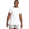 Fruit of the Loom Men’s Crew Tee Undershirts, Moisture Wicking & Tag Free, Also Available in Big & Tall(White – 6 Pack)