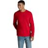 Fruit of the Loom Mens Eversoft Cotton Long Sleeve T Shirts, Breathable & Moisture Wicking with Odor Control(Long Sleeve – True Red)