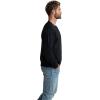 Fruit of the Loom Men’s Eversoft Fleece Crewneck Sweatshirts, Moisture Wicking & Breathable, Sizes S-4x(Garment Dyed Black Ink)