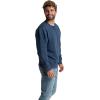 Fruit of the Loom Men’s Eversoft Fleece Crewneck Sweatshirts, Moisture Wicking & Breathable, Sizes S-4x(Garment Dyed Dark Tide)
