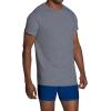 Fruit of the Loom Men’s Lightweight Active Cotton Blend Undershirts(Crew – 8 Pack – Black/Grey)