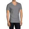 Fruit of the Loom Men’s Lightweight Active Cotton Blend Undershirts(V-neck – 8 Pack – Black/Grey)