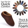 Fruit of the Loom Men’s Memory Foam Slippers – Microsuede Clogs – Indoor/Outdoor, Machine Washable Zapatillas Cómodas(Brown)