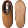 Fruit of the Loom Men’s Memory Foam Slippers – Microsuede Clogs – Indoor/Outdoor, Machine Washable Zapatillas Cómodas(Tan)