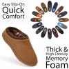 Fruit of the Loom Men’s Memory Foam Slippers – Microsuede Clogs – Indoor/Outdoor, Machine Washable Zapatillas Cómodas(Tan)