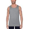 Fruit of the Loom Mens Tag-Free Cotton Undershirts(Regular – Tank – 4 Pack Black/Grey)