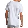 Fruit of the Loom Mens Tag-Free Cotton Undershirts(Regular – V-neck – 4 Pack White)