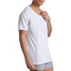 Fruit of the Loom Mens Tag-Free Cotton Undershirts(Regular – V-neck – 4 Pack White)