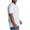 Fruit of the Loom Mens Tag-Free Cotton Undershirts(Tall Man – V-neck – 6 Pack White)