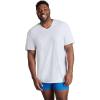 Fruit of the Loom Mens Tag-Free Cotton Undershirts(Tall Man – V-neck – 6 Pack White)