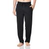 Fruit of the Loom mens Breathable Jersey Sleep Pant(Black)