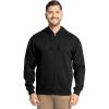 Fruit of the Loom Eversoft Fleece Full Zip Hoodie Sweatshirt(Black Full Zip)
