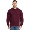 Fruit of the Loom Eversoft Fleece Full Zip Hoodie Sweatshirt(Maroon Full Zip)