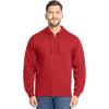 Fruit of the Loom Eversoft Fleece Full Zip Hoodie Sweatshirt(Red Full Zip)