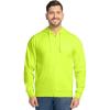 Fruit of the Loom Eversoft Fleece Full Zip Hoodie Sweatshirt(Safety Green Full Zip)