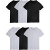 Fruit of the Loom Men’s Crew Tee Undershirts, Moisture Wicking & Tag Free, Also Available in Big & Tall(Black/Grey – 6 Pack)