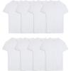 Fruit of the Loom Men’s Crew Tee Undershirts, Moisture Wicking & Tag Free, Also Available in Big & Tall(White – 8 Pack)