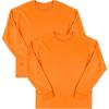 Fruit of the Loom Mens Eversoft Cotton Long Sleeve T Shirts, Breathable & Moisture Wicking with Odor Control(Long Sleeve – Safety Orange)