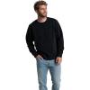 Fruit of the Loom Men’s Eversoft Fleece Crewneck Sweatshirts, Moisture Wicking & Breathable, Sizes S-4x(Garment Dyed Black Ink)